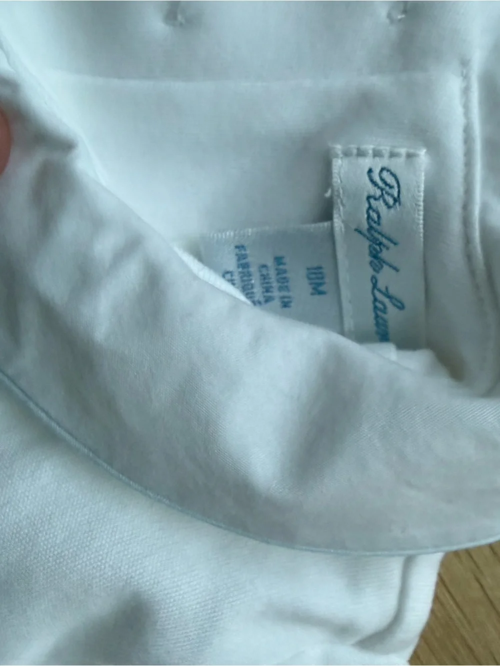 Ralph Lauren White Smocked One-Piece